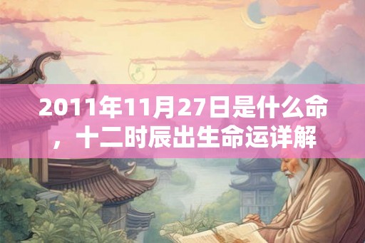 2011年11月27日是什么命，十二时辰出生命运详解