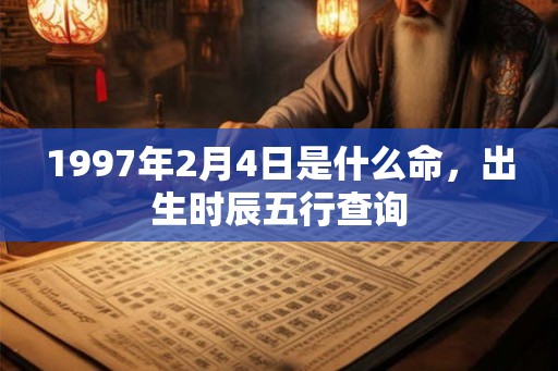 1997年2月4日是什么命，出生时辰五行查询