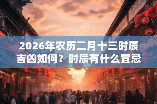 2026年农历二月十三时辰吉凶如何？时辰有什么宜忌？