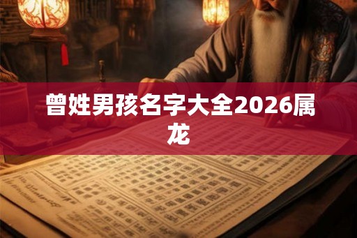 曾姓男孩名字大全2026属龙