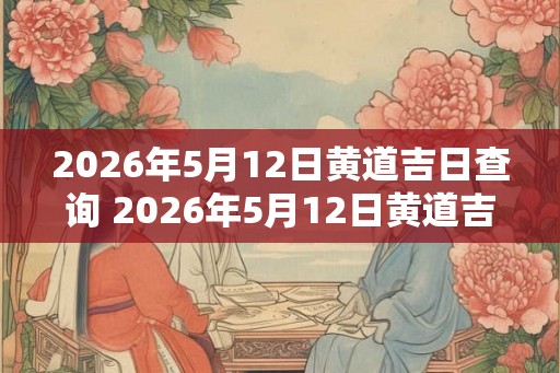 2026年5月12日黄道吉日查询 2026年5月12日黄道吉日吗