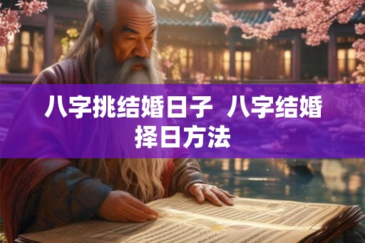 八字挑结婚日子  八字结婚择日方法