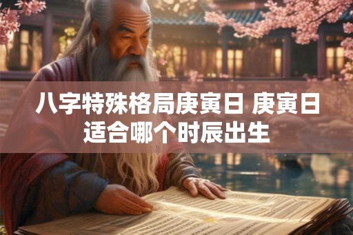 八字特殊格局庚寅日 庚寅日适合哪个时辰出生