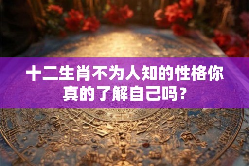 十二生肖不为人知的性格你真的了解自己吗？