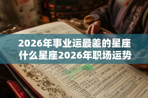2026年事业运最差的星座 什么星座2026年职场运势最差