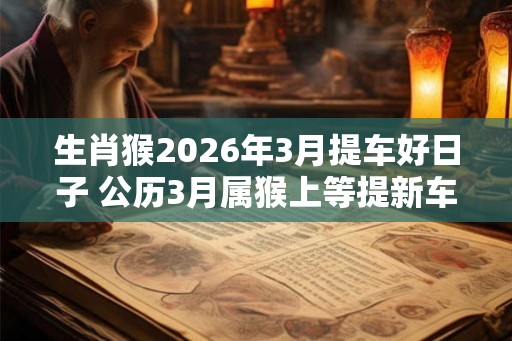 生肖猴2026年3月提车好日子 公历3月属猴上等提新车吉日
