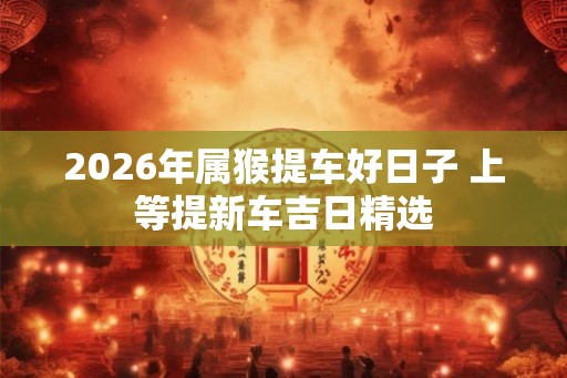 2026年属猴提车好日子 上等提新车吉日精选