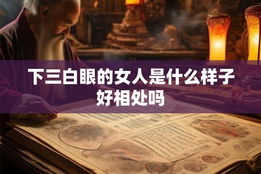 下三白眼的女人是什么样子好相处吗