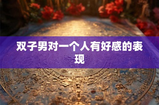 双子男对一个人有好感的表现