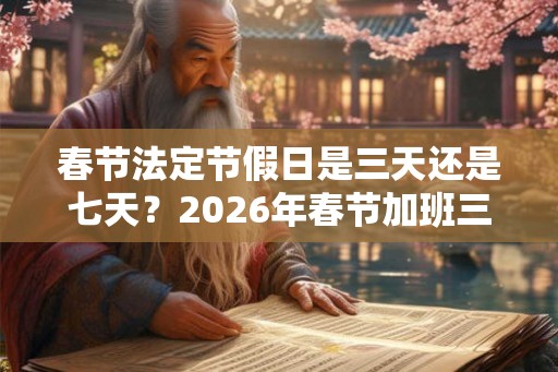 春节法定节假日是三天还是七天？2026年春节加班三倍是几天？