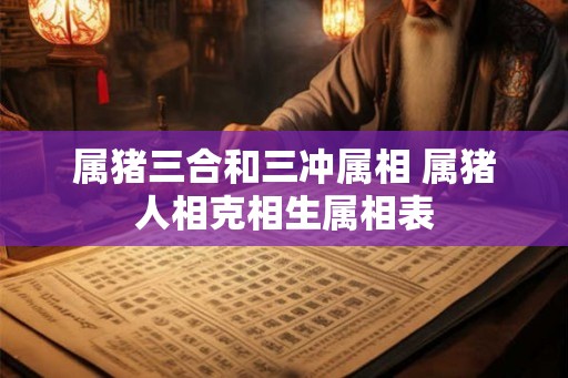 属猪三合和三冲属相 属猪人相克相生属相表