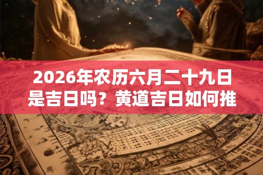 2026年农历六月二十九日是吉日吗?黄道吉日如何推算? 2026年农历六月二十九日是吉日吗?黄道吉日如何推算?