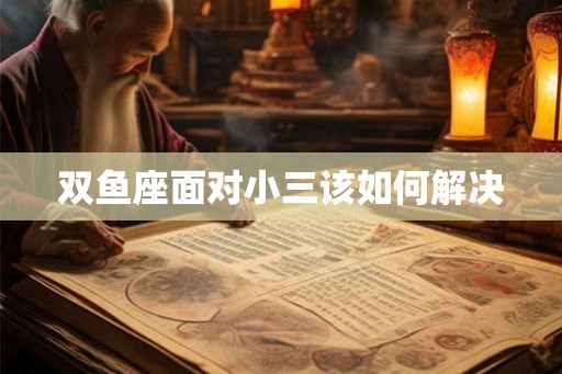 双鱼座面对小三该如何解决