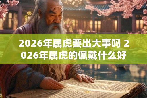 2026年属虎要出大事吗 2026年属虎的佩戴什么好