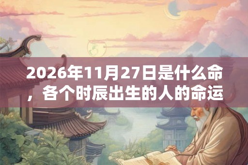 2026年11月27日是什么命，各个时辰出生的人的命运