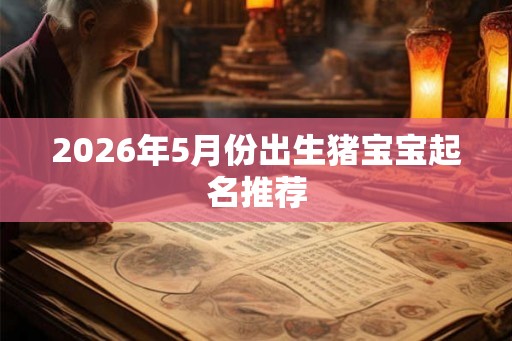 2026年5月份出生猪宝宝起名推荐