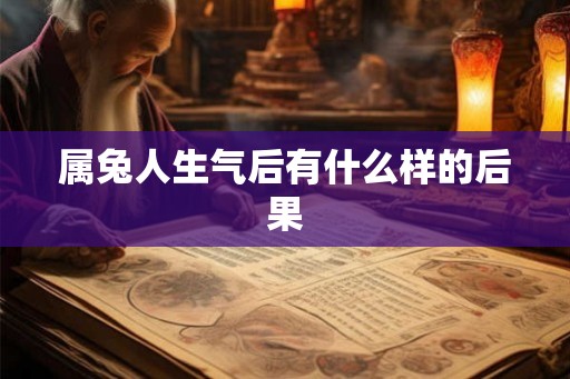 属兔人生气后有什么样的后果