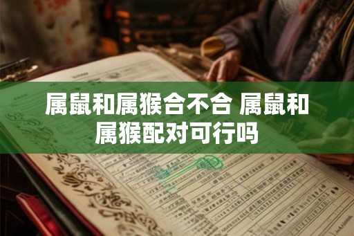 属鼠和属猴合不合 属鼠和属猴配对可行吗