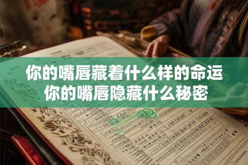 你的嘴唇藏着什么样的命运 你的嘴唇隐藏什么秘密