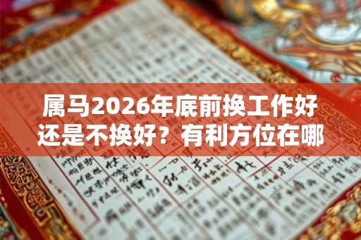 属马2026年底前换工作好还是不换好?有利方位在哪? 属马2026年底前换工作好还是不换好?有利方位在哪?