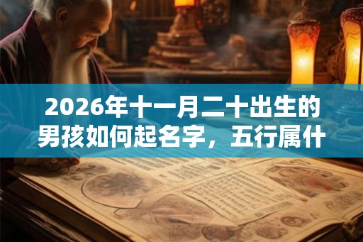 2026年十一月二十出生的男孩如何起名字，五行属什么