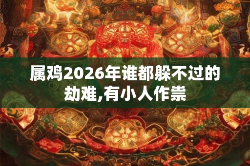 属鸡2026年谁都躲不过的劫难,有小人作祟