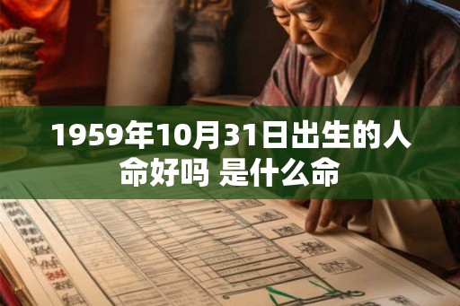 1959年10月31日出生的人命好吗 是什么命