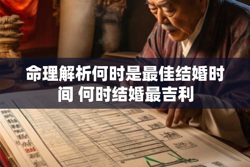 命理解析何时是最佳结婚时间 何时结婚最吉利