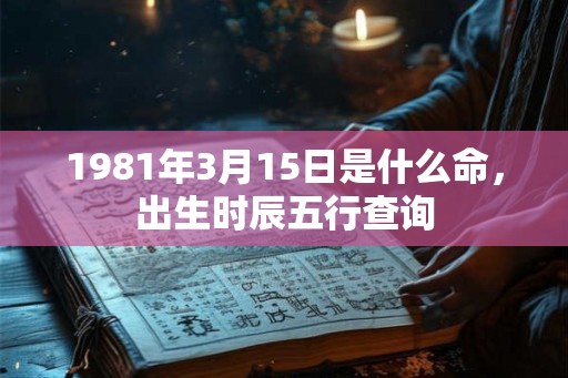 1981年3月15日是什么命,出生时辰五行查询 1981年3月15日是什么命,出生时辰五行查询