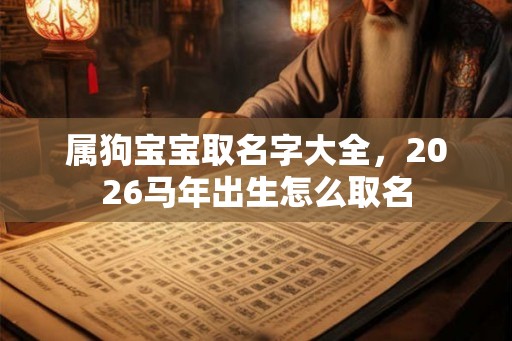属狗宝宝取名字大全，2026马年出生怎么取名