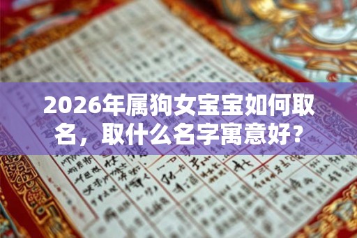 2026年属狗女宝宝如何取名,取什么名字寓意好? 2026年属狗女宝宝如何取名,取什么名字寓意好?