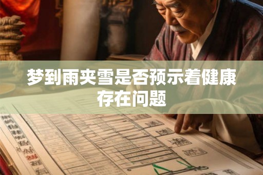 梦到雨夹雪是否预示着健康存在问题