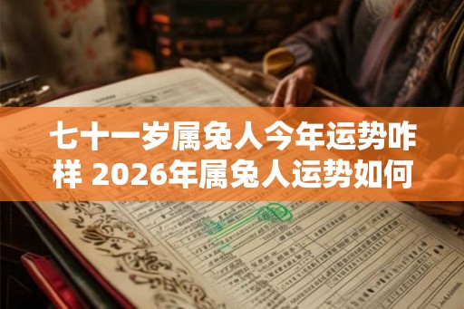 七十一岁属兔人今年运势咋样 2026年属兔人运势如何 七十一岁属兔人今年运势咋样 2026年属兔人运势如何