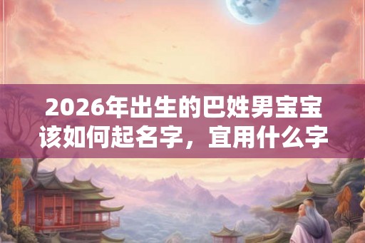 2026年出生的巴姓男宝宝该如何起名字，宜用什么字。