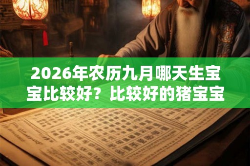 2026年农历九月哪天生宝宝比较好？比较好的猪宝宝？