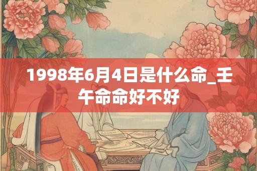 1998年6月4日是什么命_壬午命命好不好