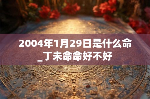 2004年1月29日是什么命_丁未命命好不好