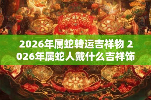 2026年属蛇转运吉祥物 2026年属蛇人戴什么吉祥饰品好