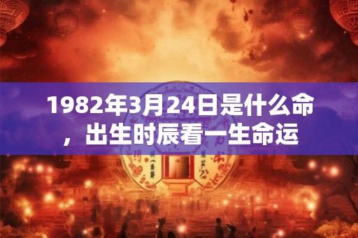 1982年3月24日是什么命，出生时辰看一生命运