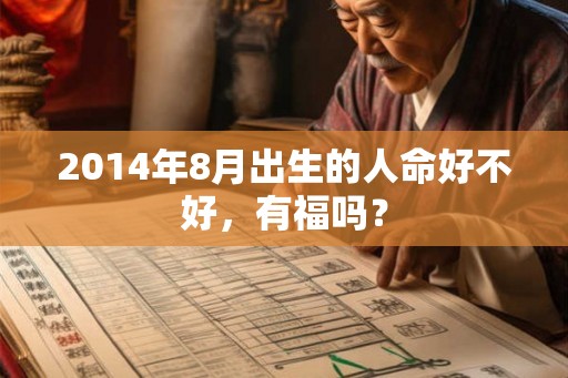 2014年8月出生的人命好不好，有福吗？