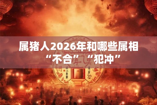 属猪人2026年和哪些属相“不合”“犯冲”