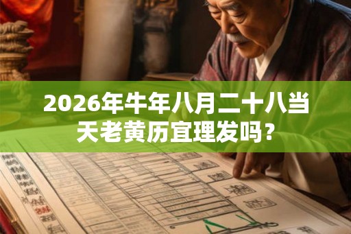 2026年牛年八月二十八当天老黄历宜理发吗？