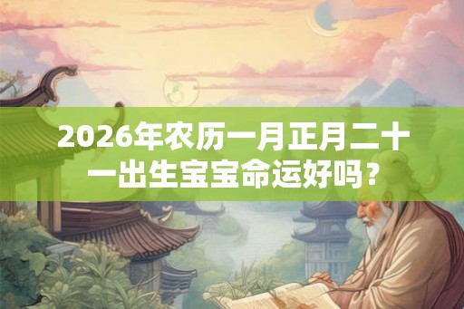 2026年农历一月正月二十一出生宝宝命运好吗？