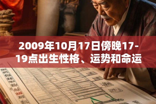 2009年10月17日傍晚17-19点出生性格、运势和命运 2009年10月17日傍晚17-19点出生性格、运势和命运