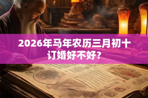 2026年马年农历三月初十订婚好不好？