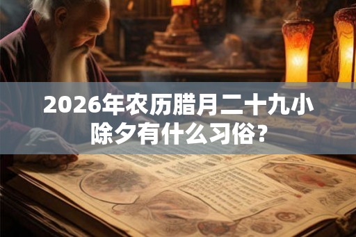 2026年农历腊月二十九小除夕有什么习俗? 2026年农历腊月二十九小除夕有什么习俗?