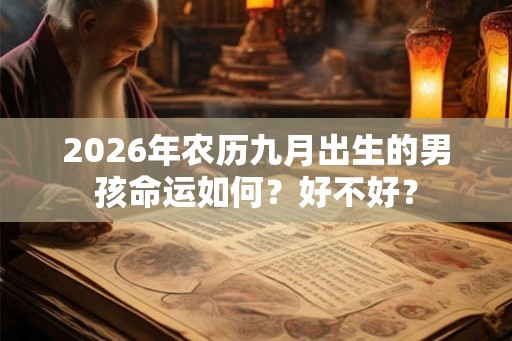 2026年农历九月出生的男孩命运如何？好不好？