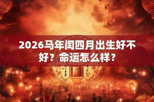 2026马年闰四月出生好不好？命运怎么样？