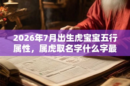 2026年7月出生虎宝宝五行属性,属虎取名字什么字最好 2026年7月出生虎宝宝五行属性,属虎取名字什么字最好
