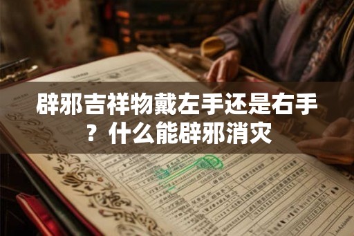 辟邪吉祥物戴左手还是右手？什么能辟邪消灾